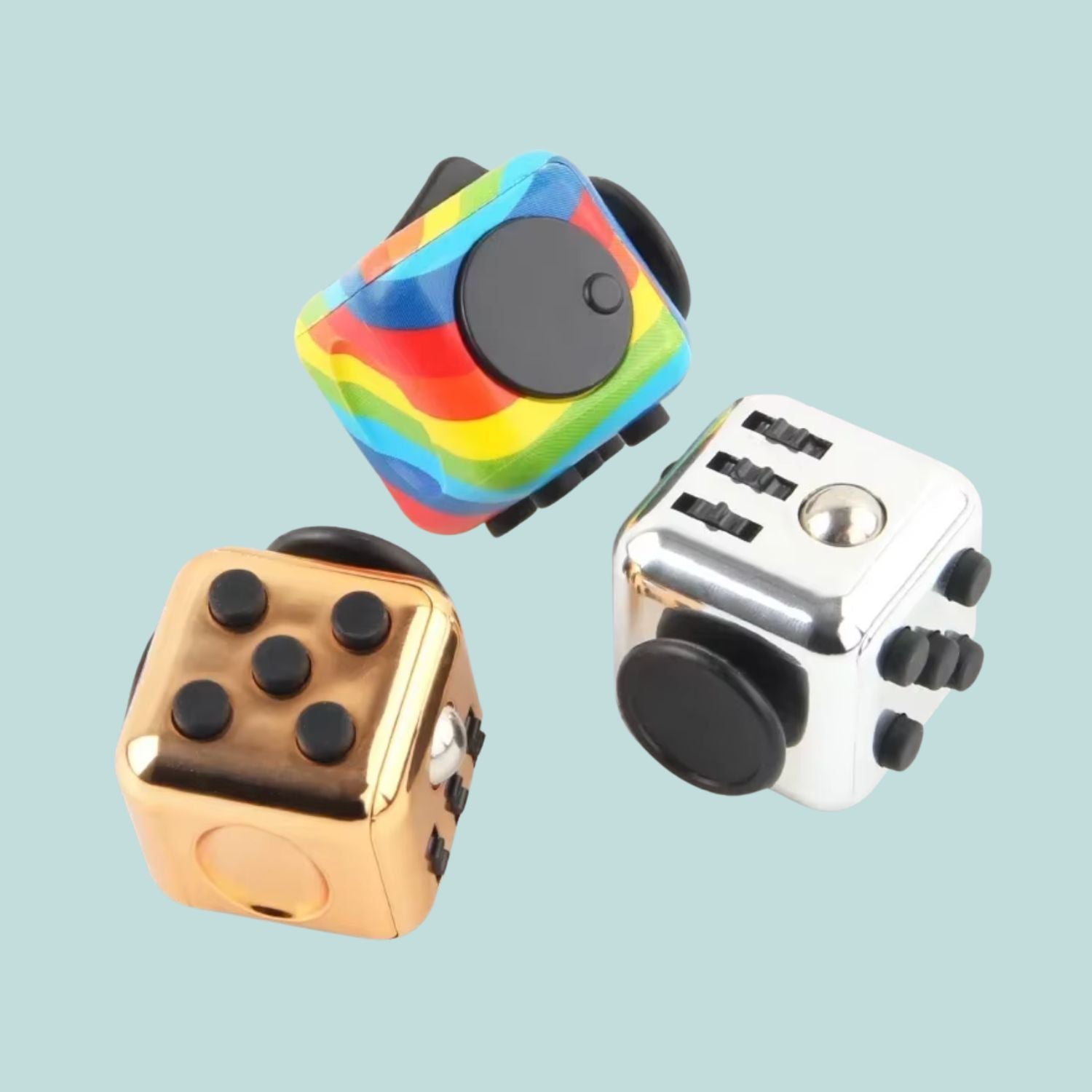Fidget cube anti-stress sensoriel – cube multi-boutons pour enfants et adultes