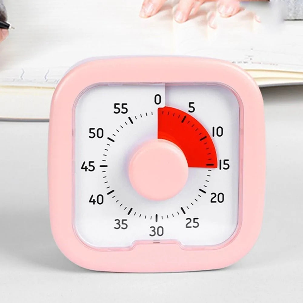 Minuteur visuel silencieux 60 minutes Tous Autonomes, écran numérique et barre de progression rouge