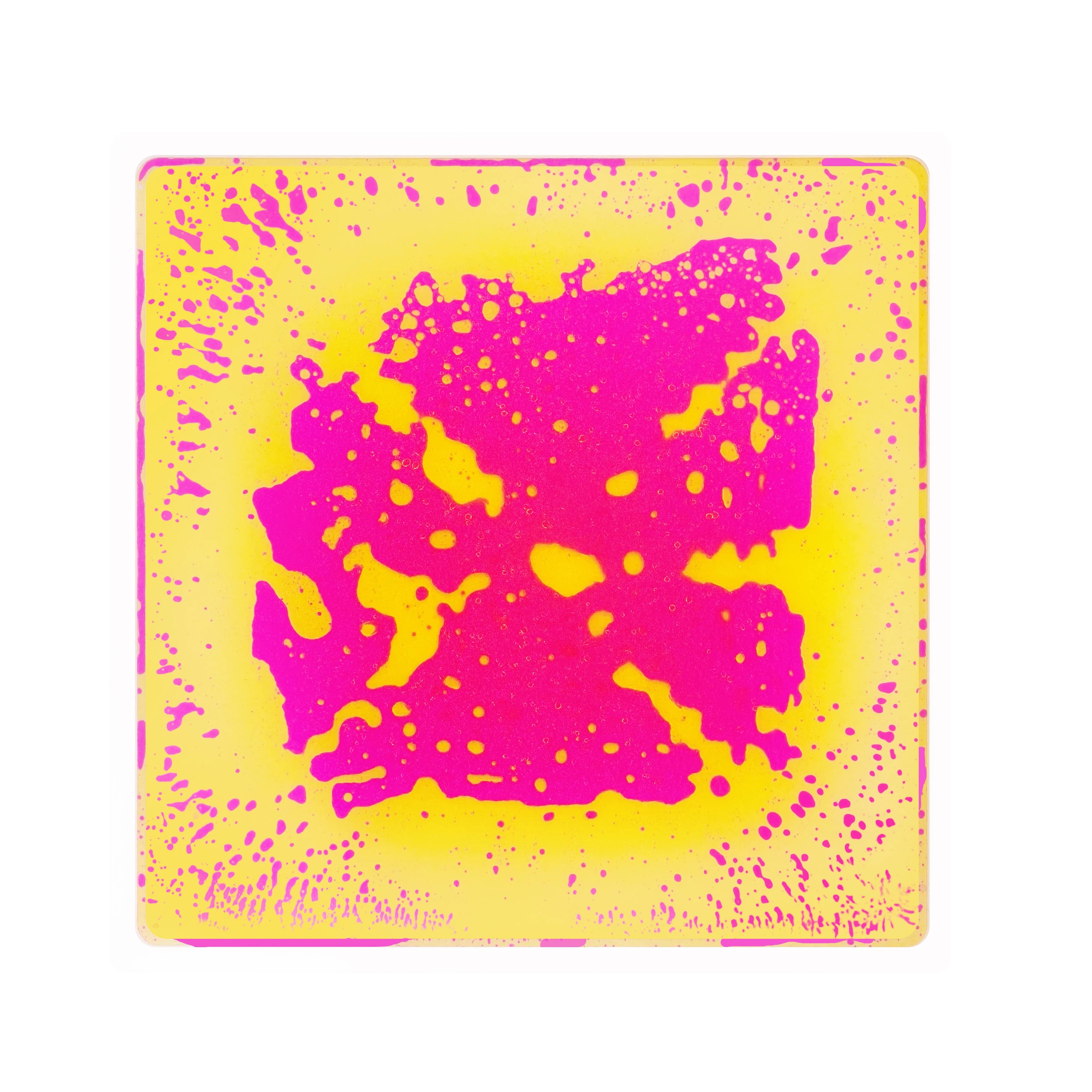 Dalle sensorielle liquide jaune et rose, effet visuel apaisant