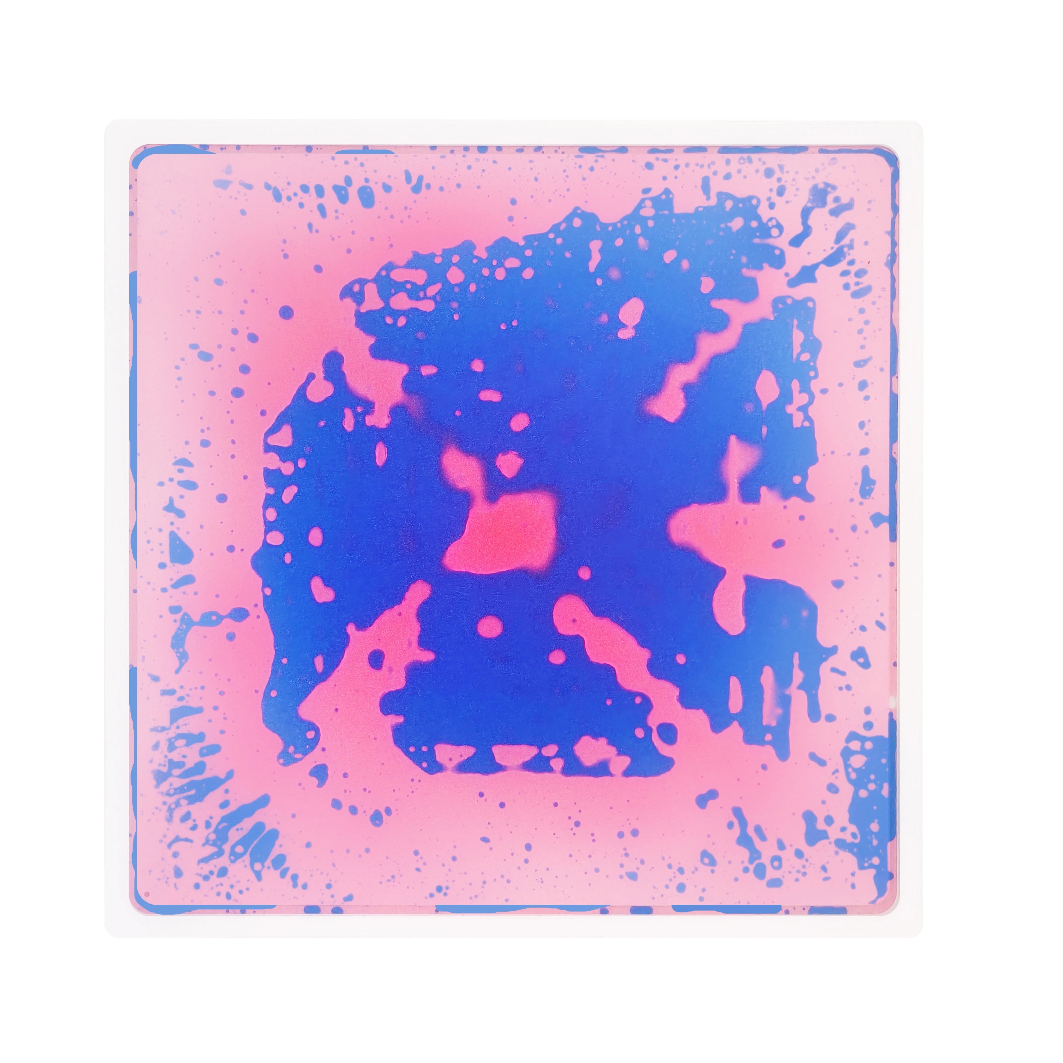 Dalle sensorielle liquide bleu et rose, effet de vagues colorées