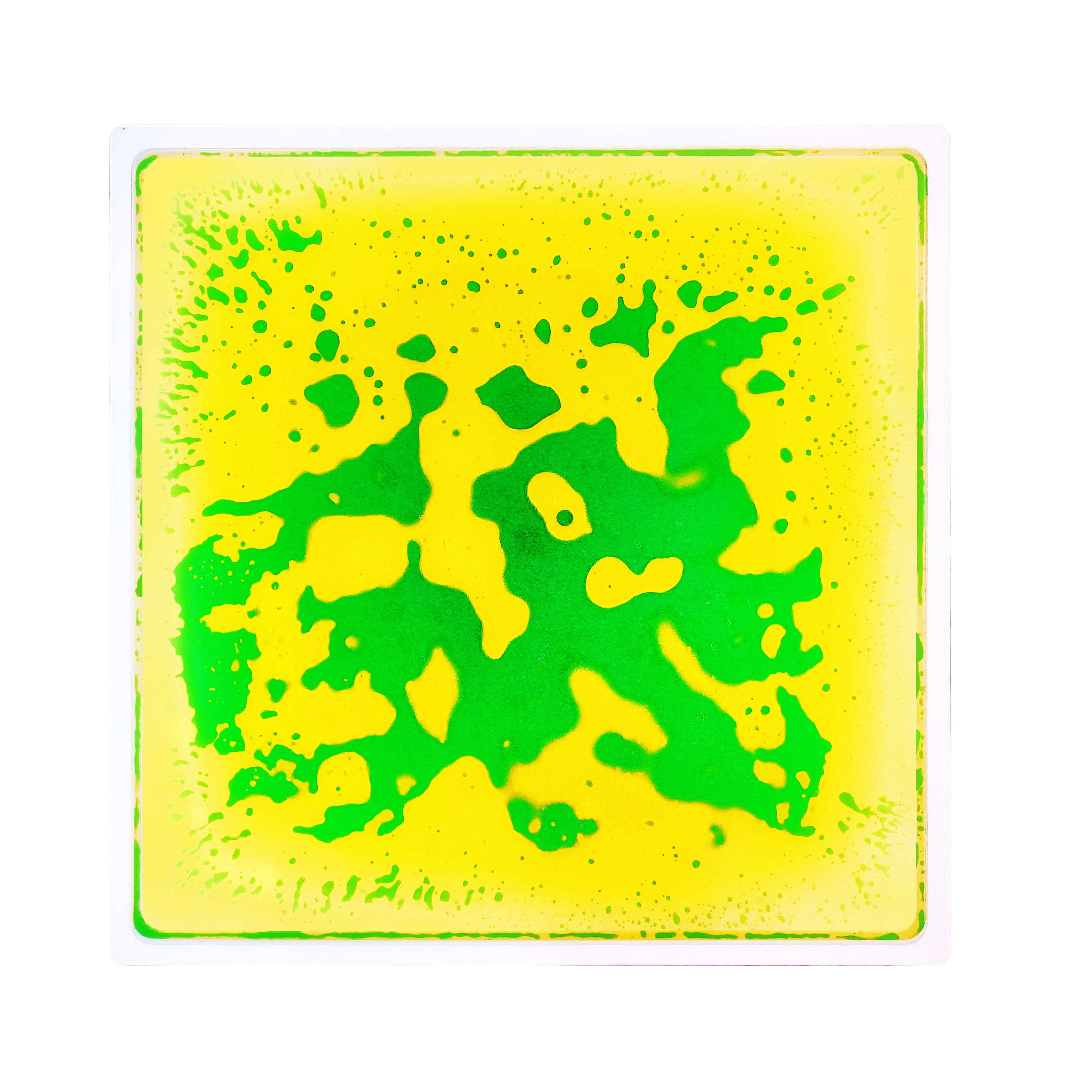 Dalle sensorielle liquide vert et jaune, plaque sensorielle vendue à l'unité