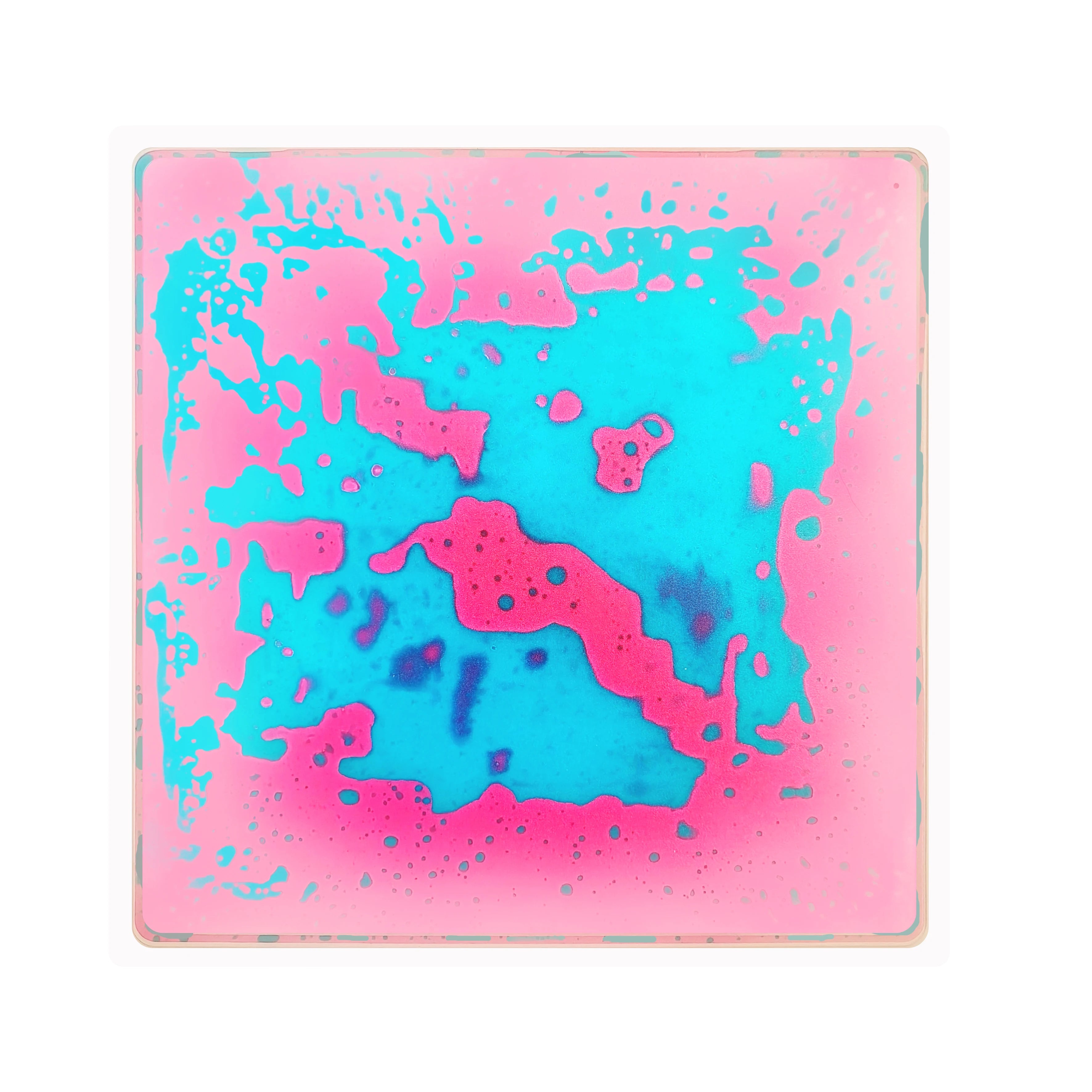 Dalle sensorielle liquide rose et bleu, surface tactile texturée