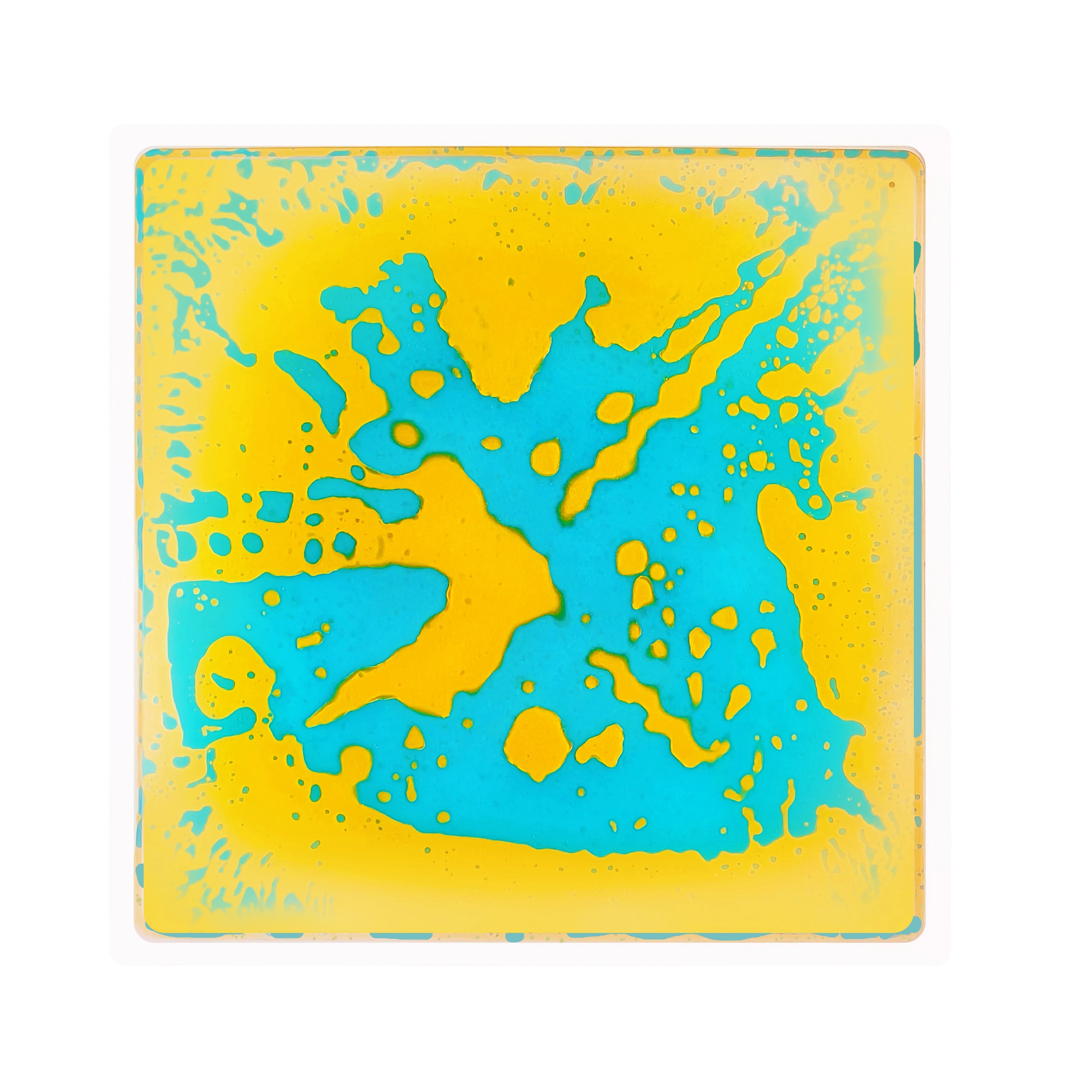 Dalle sensorielle liquide jaune et bleu, plaque sensorielle vendue à l'unité
