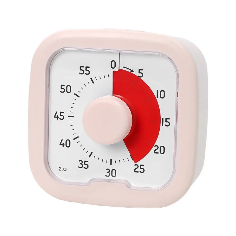 Minuteur visuel silencieux 60 minutes Tous Autonomes, écran numérique et barre de progression rouge