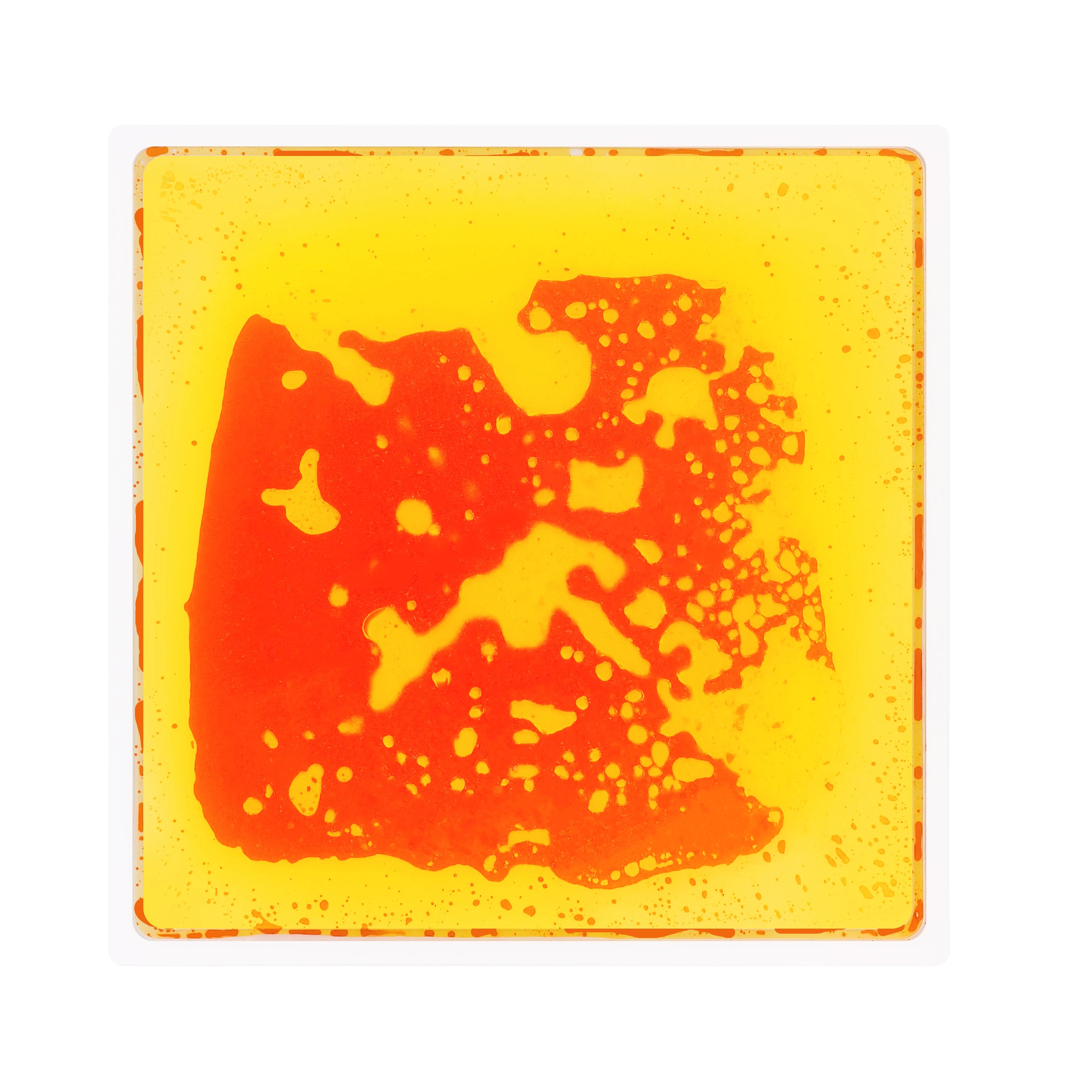 Dalle sensorielle liquide orange et jaune, motif liquide mouvant