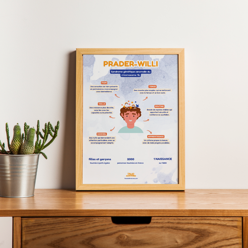 Affiche pédagogique Syndrome de Prader-Willi, format A4 à imprimer