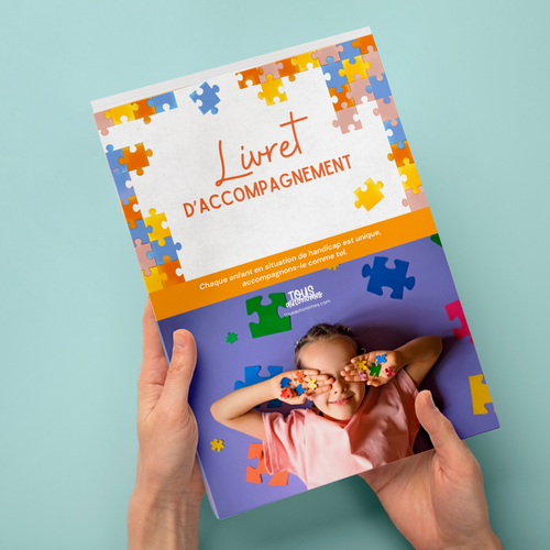 Couverture du livret d'accompagnement enfant handicap tenue en main 