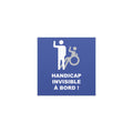 Magnet voiture sensibilisation handicap invisible à bord – aperçu 1