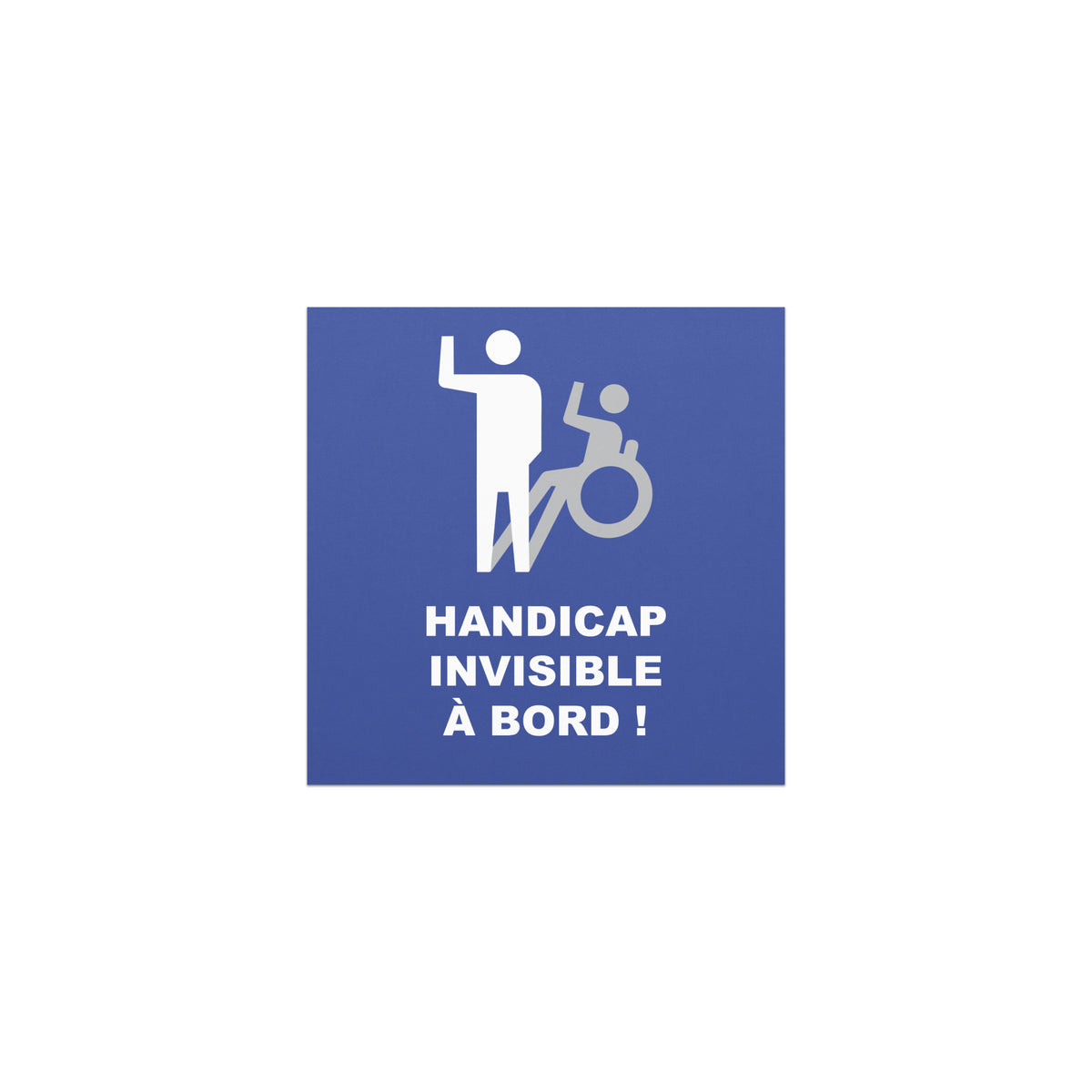 Magnet voiture sensibilisation handicap invisible à bord – aperçu 1