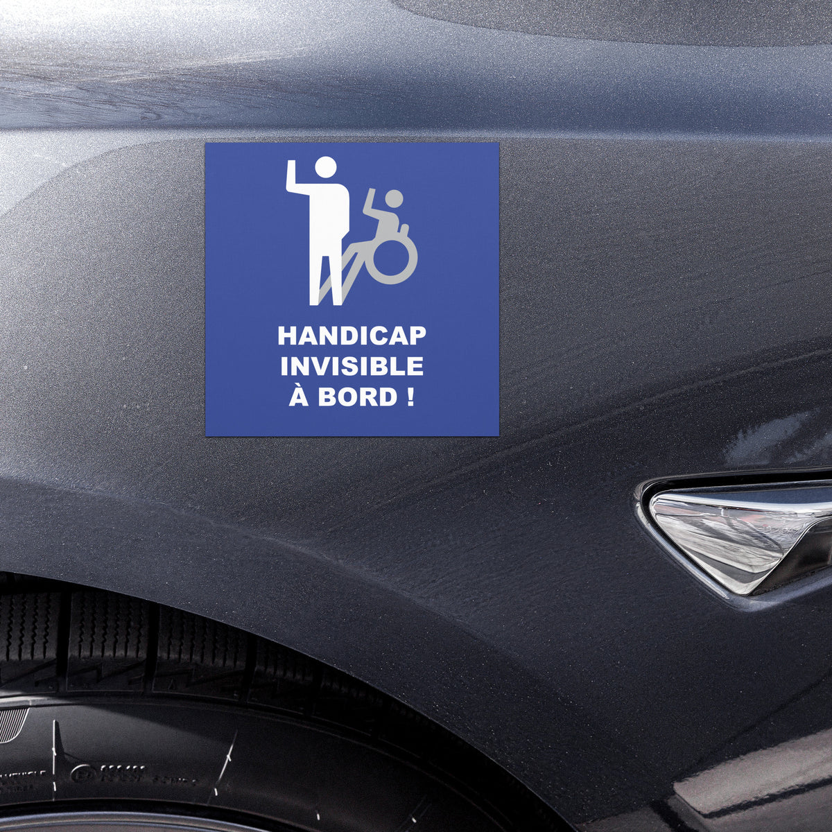 Magnet voiture sensibilisation handicap invisible à bord – aperçu 3