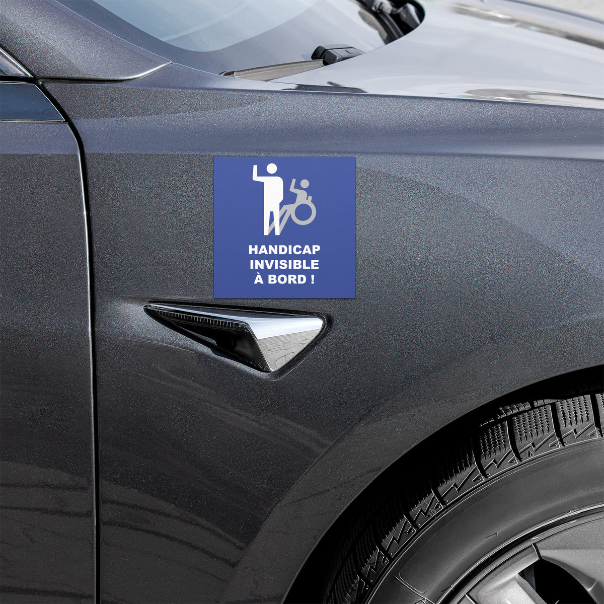 Magnet voiture sensibilisation handicap invisible à bord – aperçu 4