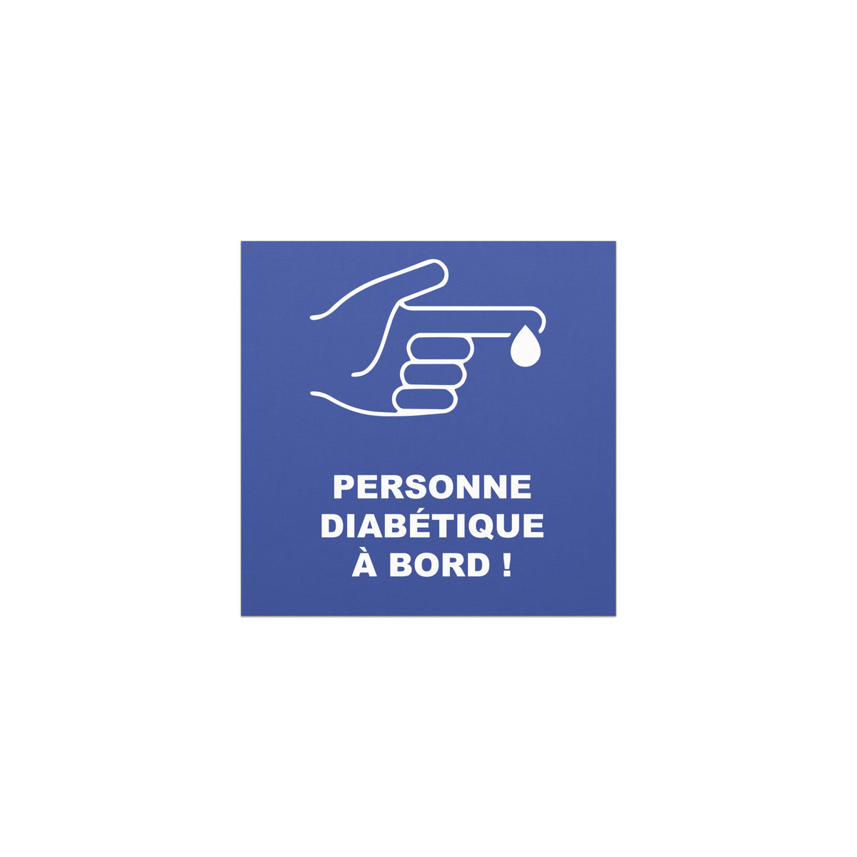 Magnet voiture sensibilisation diabète – vue de face