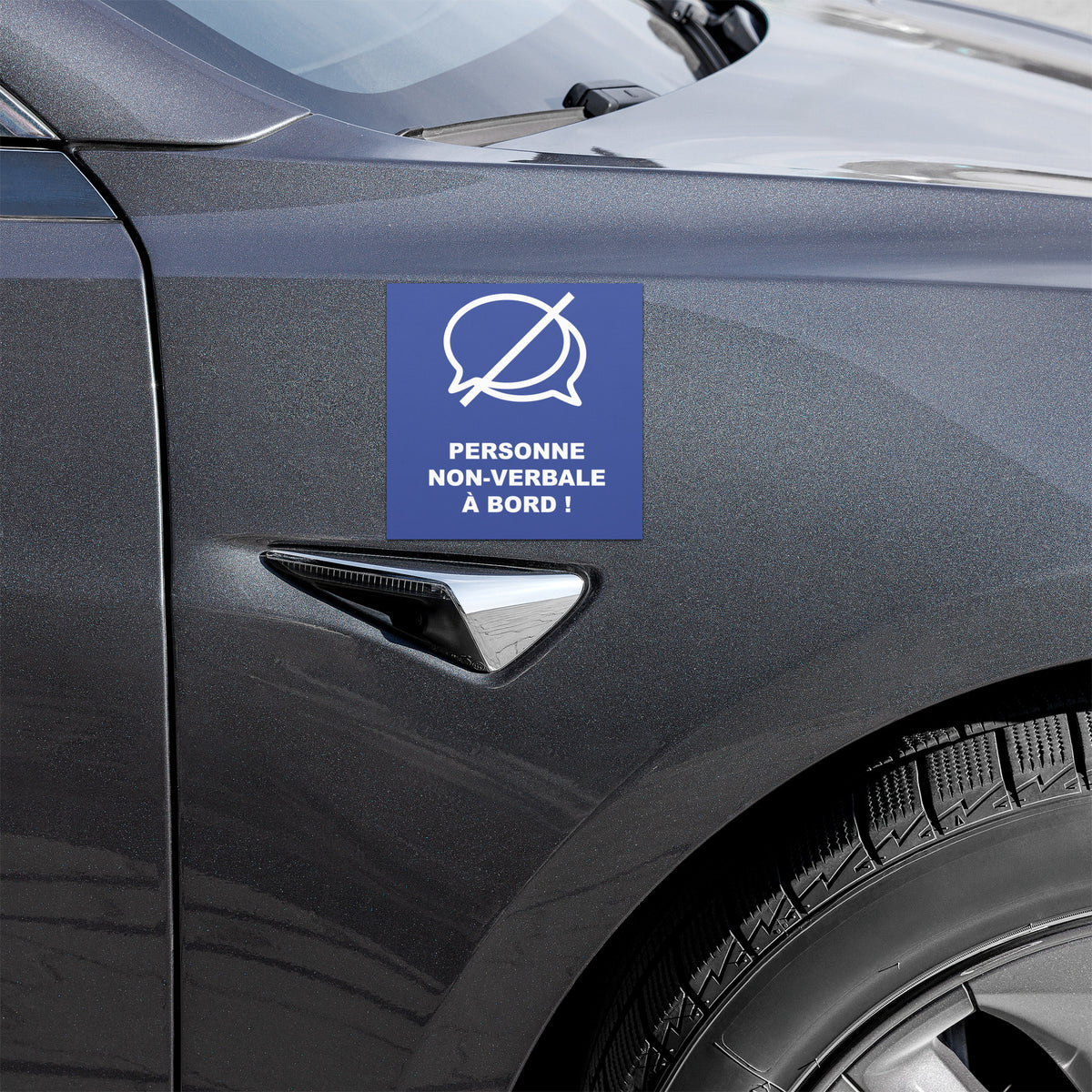 Magnet voiture sensibilisation communication non-verbale – vue d'ensemble