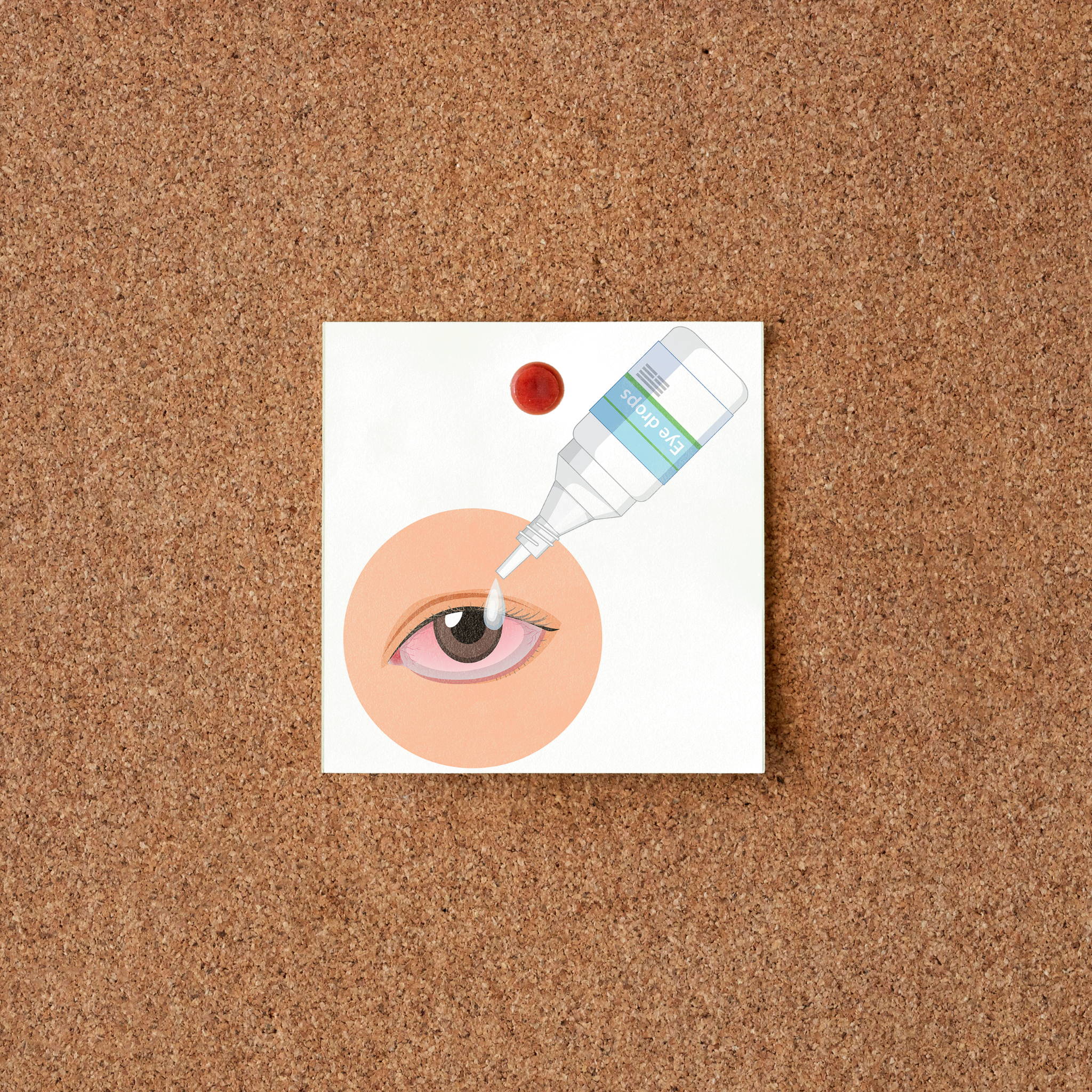 Pictogramme FALC oeil sur tableau en liège 