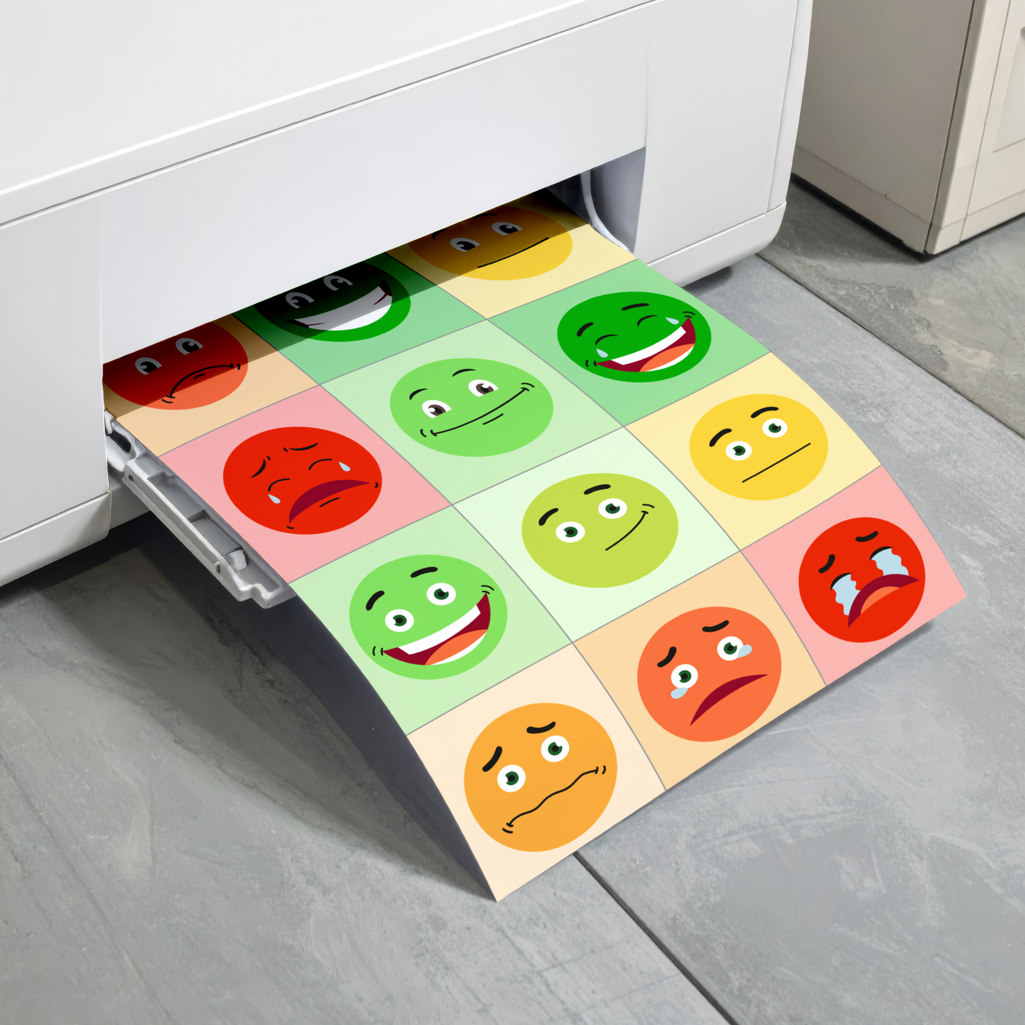Fiche A4 carte emotions avancee tous autonomes fond colore en cours d'impression